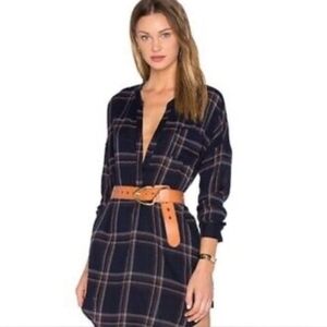 Astr The Label Oversized Flannel Tunic